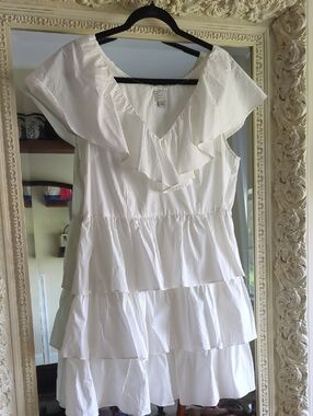 a new day White Tiered Ruffle Dress